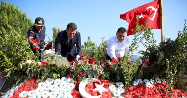 Alanya şehidin mezarına ziyaretçi akını