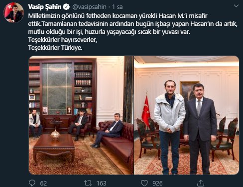 Kocaman yürekli Hasan'ın son  hali